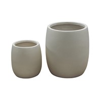 2 Set Round Pots Cream