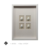 Framed 4 Piece White Shell