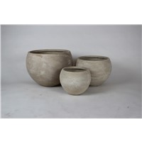 3 Set Round Pots Sand