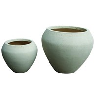 2 Set Round Pots Cream