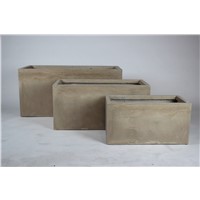 3 Set Rectangle Pots Sand