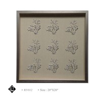 Framed 9 Piece Silver Fan