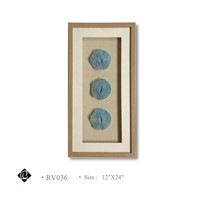 Framed 3 Piece Blue Sea Urchin