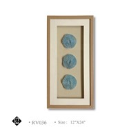 Framed 3 Piece Blue Sea Urchin