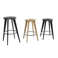 Bar Stool Nat Timber/Chrome