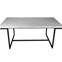 Keng Dining P/Coat Black-H/C Marble White 50mm